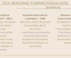 Vestuvių turinio kūrimas/ugc turinys/reels - Asmeninių švenčių filmavimas - 1 Asmeninių švenčių filmavimas - Vestuvių turinio kūrimas/ugc turinys/reels - 1