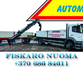 Kroviniu pervezimas fiskaru, žemagrindė puspriekabė, tralas / UAB Automera / Darbų pavyzdys ID 886825
