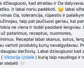 Mitybos bei sveikos gyvensenos paskaitos / Viktorija Uzielė / Darbų pavyzdys ID 4057487