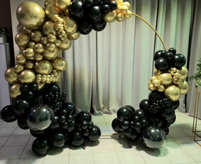 Vestuvių, švenčių dekoravimas - Fotozonų dekoravimas balionų girliandomis/ balionų arkos - 4