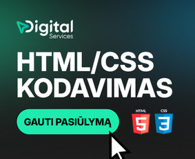 Svetainių ir el. parduotuvių kūrimas - HTML/CSS kodavimas - 1 HTML/CSS kodavimas - Svetainių ir el. parduotuvių kūrimas - 1