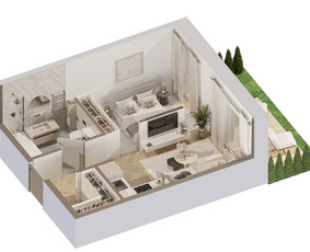 3d eksterjero ir interjero vizualizacijos / BOVI / Darbų pavyzdys ID 4068957