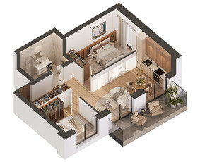 3d eksterjero ir interjero vizualizacijos / BOVI / Darbų pavyzdys ID 4069001