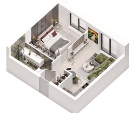 3d eksterjero ir interjero vizualizacijos / BOVI / Darbų pavyzdys ID 4069005