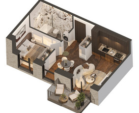 3d eksterjero ir interjero vizualizacijos / BOVI / Darbų pavyzdys ID 4069007
