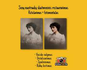 Nuotraukų retušavimas ir senų nuotraukų restauravimas / M. D. / Darbų pavyzdys ID 4070261