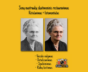 Nuotraukų retušavimas ir senų nuotraukų restauravimas / M. D. / Darbų pavyzdys ID 4070263