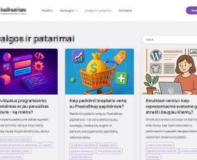 Reprezentacinės svetainės ir el. parduotuvės, programavimas - HTML/CSS kodavimas - 1 HTML/CSS kodavimas - Reprezentacinės svetainės ir el. parduotuvės, programavimas - 1