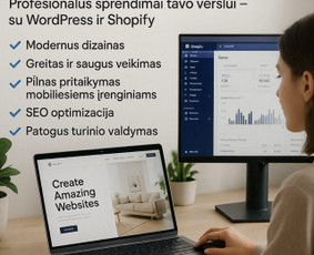 Vos nuo 150e svetainių, puslapių / e.shopų kūrimas - Paslaugos verslui - 1 Paslaugos verslui - Vos nuo 150e svetainių, puslapių / e.shopų kūrimas - 1