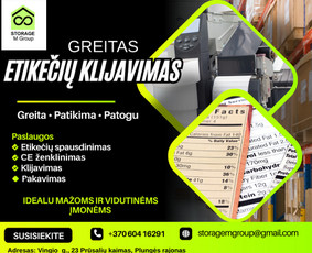 Etikečių spausdinimas-klijavimas, sandėliavimas, siuntimas - Produktų pakavimas, fasavimas - 3 Produktų pakavimas, fasavimas - Etikečių spausdinimas-klijavimas, sandėliavimas, siuntimas - 3