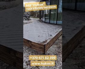 Terasų, fasadų montavimas įrengimas smėliavimas -20% Akcija! / MB"Hukas" / Darbų pavyzdys ID 4082313