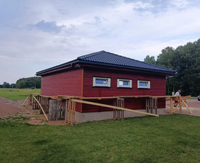 Sodo, mediniai nameliai - Terasos, Stogai, Stoginės, Karkasiniai namai - 3