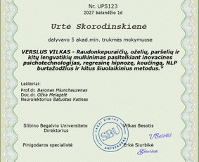 Sveikata, gydymas - Psichologės Urtės kabinetas. Pasikėliau Kvalifikaciją ! - 2