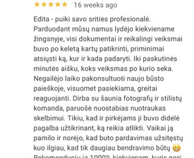 Profesionali pagalba parduodant ar nuomojant NT / Edita Linkelė / Darbų pavyzdys ID 4101899