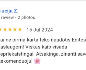 Profesionali pagalba parduodant ar nuomojant NT / Edita Linkelė / Darbų pavyzdys ID 4101917