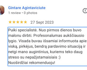 Profesionali pagalba parduodant ar nuomojant NT / Edita Linkelė / Darbų pavyzdys ID 4101921