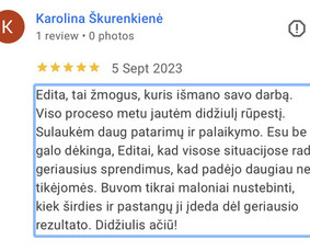 Profesionali pagalba parduodant ar nuomojant NT / Edita Linkelė / Darbų pavyzdys ID 4101923