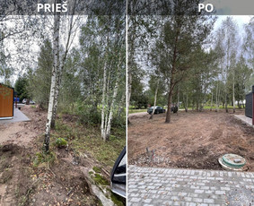 Drenažo įrengimas - Trinkelių klojimas! Tvorų montavimas! - 1