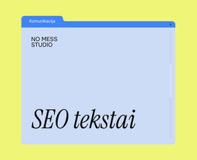 Grafinis dizainas / Rinkodara / Mokymai ir konsultacijos / No Mess Studio / Darbų pavyzdys ID 4107182