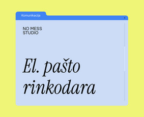 Grafinis dizainas / Rinkodara / Mokymai ir konsultacijos / No Mess Studio / Darbų pavyzdys ID 4107186
