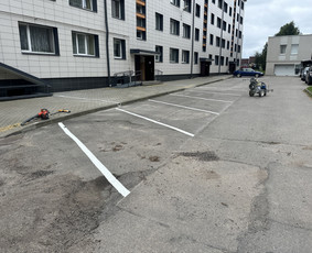 Horizontalusis ženklinimas - parkavimo aikštelių dažymas - Statybos, apdaila - 4 Statybos, apdaila - Horizontalusis ženklinimas - parkavimo aikštelių dažymas - 4