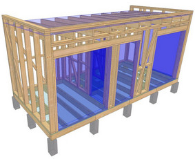 Karkasiniai namai, sandėliukai, pirtys, pastoginės. - Braižyba 3D CAD programomis - 2 Braižyba 3D CAD programomis - Karkasiniai namai, sandėliukai, pirtys, pastoginės. - 2