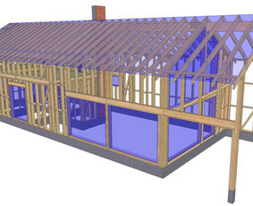 Karkasiniai namai, sandėliukai, pirtys, pastoginės. - Braižyba 3D CAD programomis - 1 Braižyba 3D CAD programomis - Karkasiniai namai, sandėliukai, pirtys, pastoginės. - 1