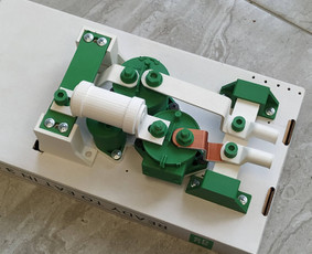 Elektros įrangos maketas iš įrangos dalių spausdinių
Kompleksiškas 3D modelis, spausdinimas, maketo surinkimas