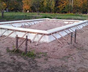 Pamatų įrengimas, indždinerinių tinklų montavimas, drono fot / EGIDA / Darbų pavyzdys ID 4122334