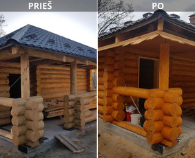 Rąstiniu namų sandarinimas - Statybos darbai - 4 Statybos darbai - Rąstiniu namų sandarinimas - 4
