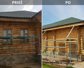 Rąstiniu namų sandarinimas - Statybos darbai - 1 Statybos darbai - Rąstiniu namų sandarinimas - 1