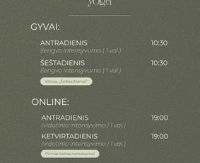 Joga-sąmoningo judesio praktika. Gyvai / online / įmonėms - Sportas, treniruotės - 3 Sportas, treniruotės - Joga-sąmoningo judesio praktika. Gyvai / online / įmonėms - 3