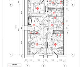 2D brėžinių braižymas - Interjero techniniai brėžiniai (baldų išdėstymo, apšvietimo) - 2
