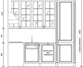 2D brėžinių braižymas - Interjero techniniai brėžiniai (baldų išdėstymo, apšvietimo) - 4