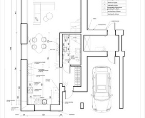 2D brėžinių braižymas - Interjero techniniai brėžiniai (baldų išdėstymo, apšvietimo) - 3