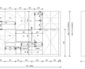 Techninių brėžinių braižymas - Interjero techniniai brėžiniai (baldų išdėstymo, apšvietimo) - 4