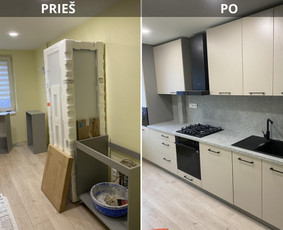 Dušo kabinos montavimas - Virtuvių ir kitų korpusinių baldų surinkimas - 1