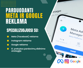E-verslo reklamos sprendimai - Meta (Facebook) ir Google reklama Jūsų verslui - 1