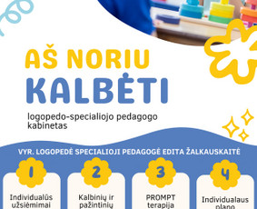 Sveikata, gydymas - Logopedo-specialiojo pedagogo užsiėmimai - 1