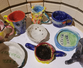 Dailė, menai, keramika - Keramikos pamokos. Balto molio keramikos dirbiniai. - 3