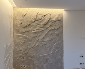 Interjeras, baldai - Sienų dekoravimas, uolos imitacija / tapyba ant sienų - 2