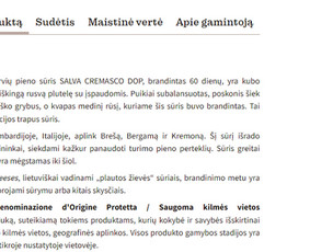 Produktų aprašymų rašymas - Tekstų kūrimas ir redagavimas - 1