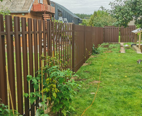 Skardinės tvoros - Segmentinės Tvoros, vartai, varteliai montavimas - 1