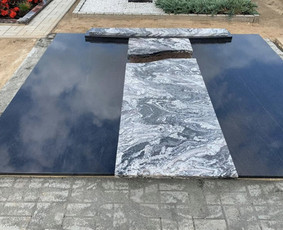 Granito plokštės kapams, dengimas - Paminklai, meniški antkapiai, granito plokštės - 2