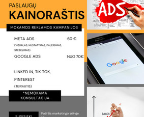 Paslaugos verslui - Socialinių tinklų administravimas, Meta Ads, Google Ads - 2