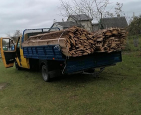 Malkos: gamyba, pristatymas - Atraižos po 4metr ilgio ir skaldytos beržo malkos - 3