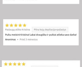 Depiliacija vašku vyrams ir moterims / Kristina Ž. / Darbų pavyzdys ID 4159056