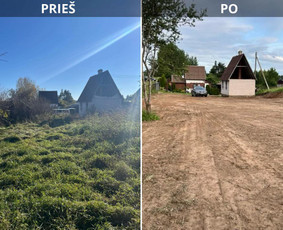 Žemės kasimas, lyginimas - Bobcat nuoma žemes lyginimas keliu irengimas - 3