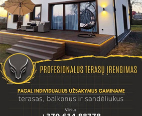 Sodo namelių atnaujinimas Terasų statyba Sandėliukų statyba / MB Black deer Lt / Darbų pavyzdys ID 4159992