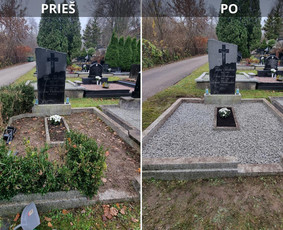 Kapo dekoravimas akmenėliais - Kapaviečių tvarkymas - 1